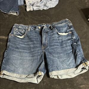 Old Navy Blue Jean Shorts with Cuffed Hem and Faded Look